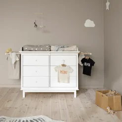 Oliver Furniture Seaside udtræk og vasketøjspose til Seaside kommode m. 6 skuffer