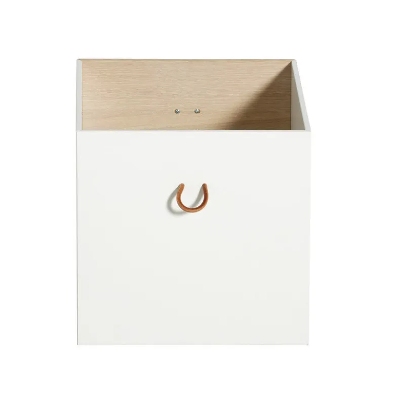 Oliver Furniture Wood Boxes, Oak/White - Set of 3