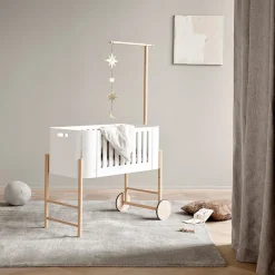Oliver Furniture, Wood Co-sleeper, Cradle and Bench - Multifunctional Baby Bed