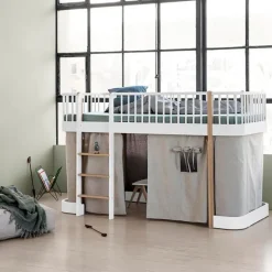 Oliver Furniture Wood Curtain for Original Bunk Bed and Loft Bed, Natural (128 cm)
