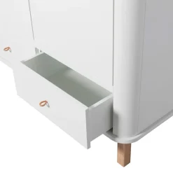 Oliver Furniture Wood klædeskab m 2 døre, hvid/eg - højde 204 cm