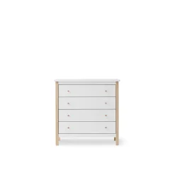 Oliver Furniture Wood kommode m. 4 skuffer, eg