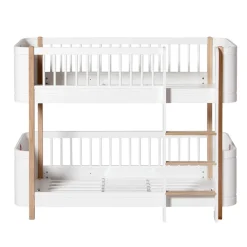 Oliver Furniture, Wood Mini+ Half-Height Bunk Bed - White/Oak
