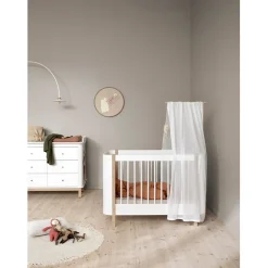 Oliver Furniture Wood Mini+ Basic Canopy Bed, White