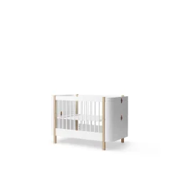 Oliver Furniture, Wood Mini+ Crib excl. Junior Kit - White/Oak