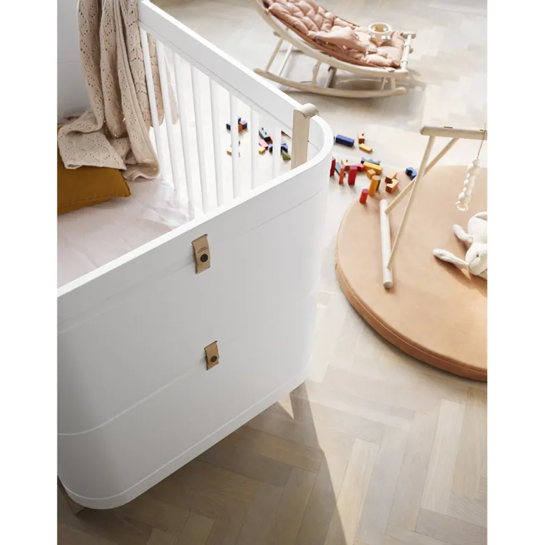 Oliver Furniture, Wood Mini+ Crib excl. Junior Kit - White/Oak