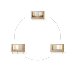 Oliver Furniture, Wood Mini+ Crib excl. Junior Kit - Oak