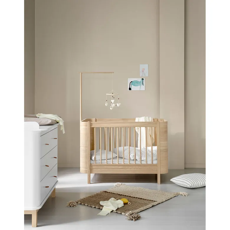 Oliver Furniture, Wood Mini+ Crib excl. Junior Kit - Oak