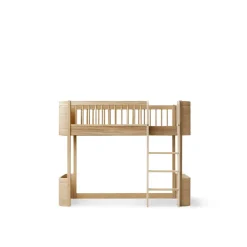 Oliver Furniture, Wood Mini+ Half-High Bed - Oak
