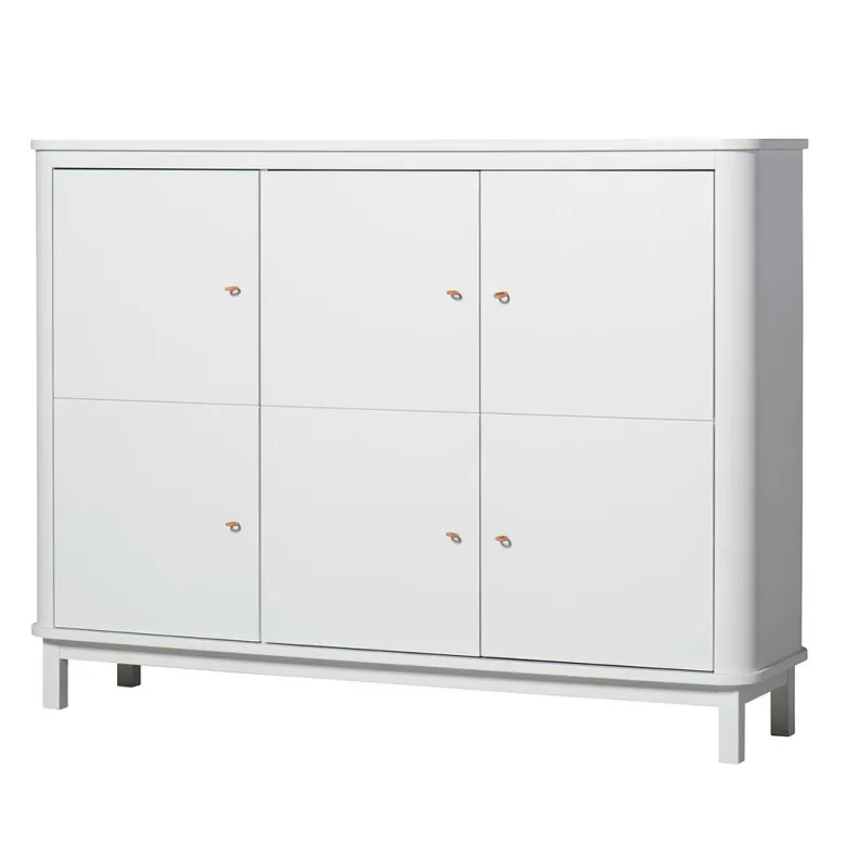 Oliver Furniture Wood multiskab m. 3 døre, hvid