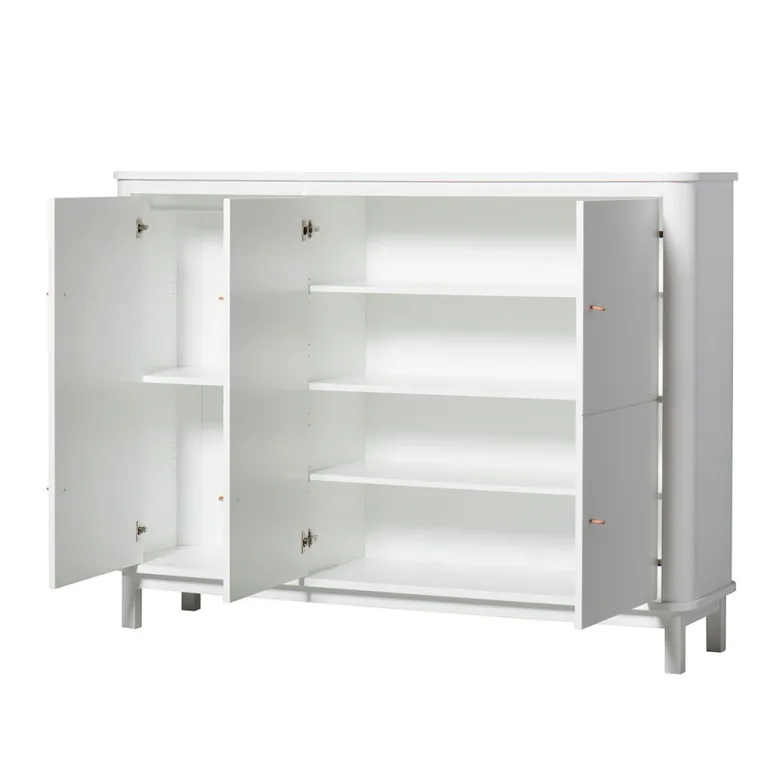 Oliver Furniture Wood multiskab m. 3 døre, hvid