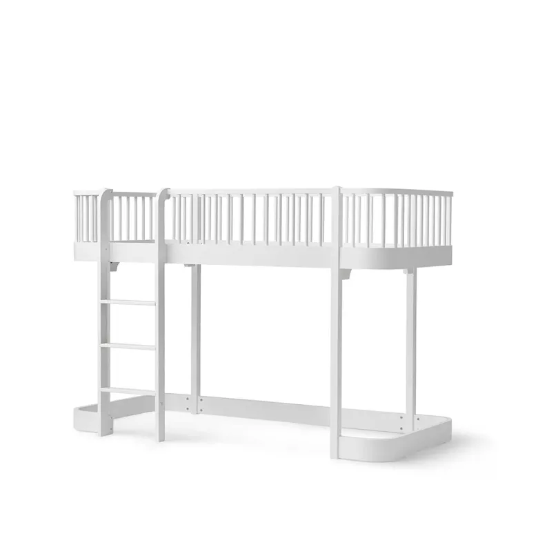 Oliver Furniture, Wood Original, Half-Height Bed - White