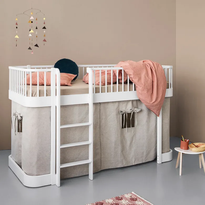 Oliver Furniture, Wood Original, Half-Height Bed - White