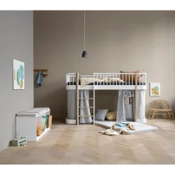 Oliver Furniture, Wood Original, Half-High Bed - White/Oak