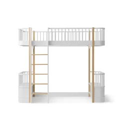 Oliver Furniture, Wood Original High Bed – White/Oak