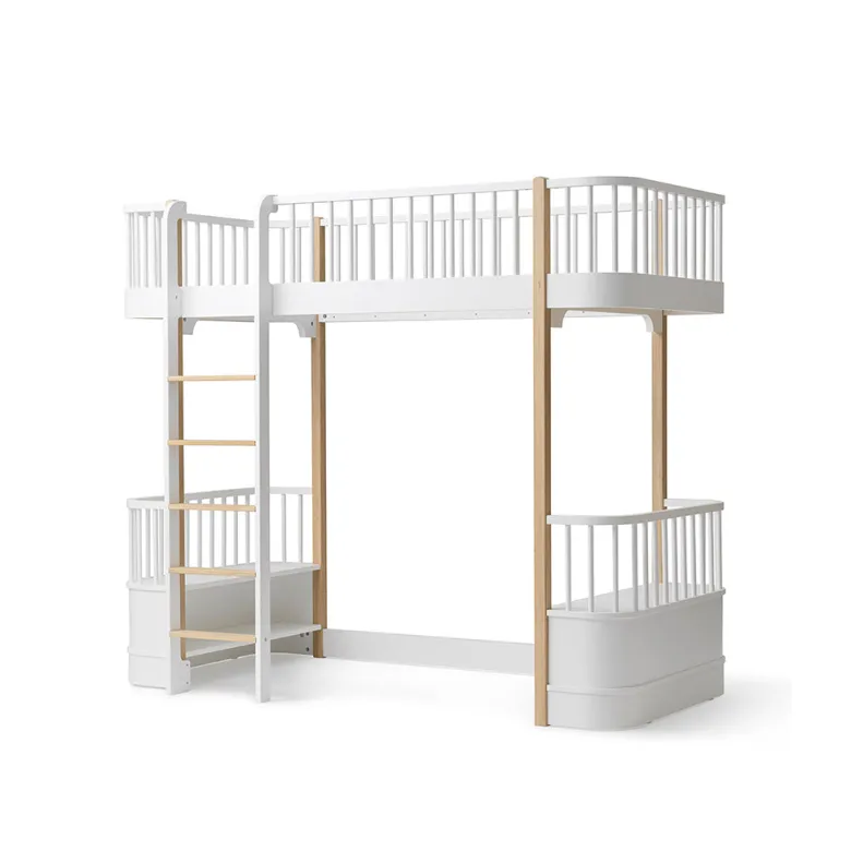 Oliver Furniture, Wood Original High Bed – White/Oak
