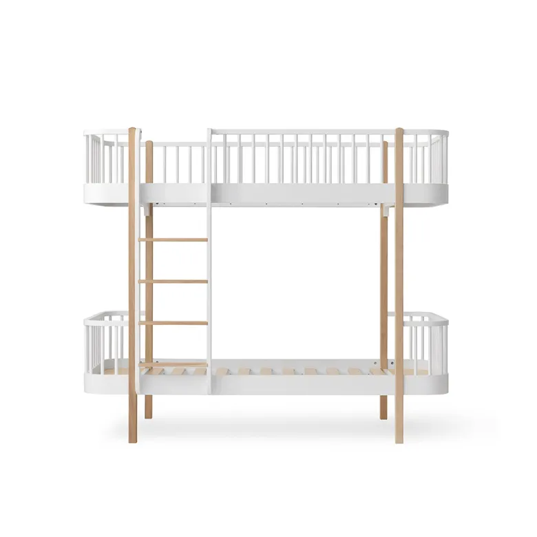 Oliver Furniture, Wood Original, Bunk Bed – Oak with ladder at the front