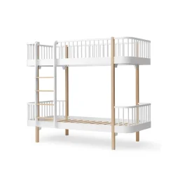 Oliver Furniture, Wood Original, Bunk Bed – Oak with ladder at the front