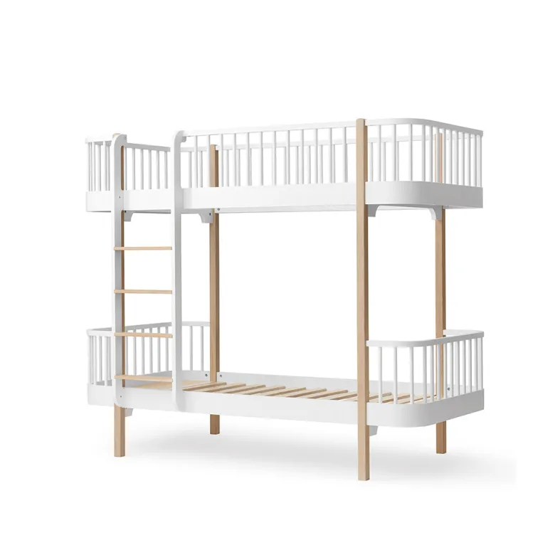 Oliver Furniture, Wood Original, Bunk Bed – Oak with ladder at the front
