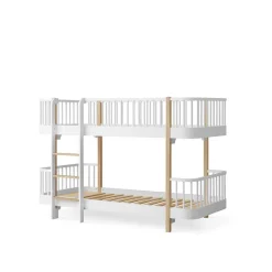 Oliver Furniture, Wood Original Half-High Bunk Bed - White/Oak