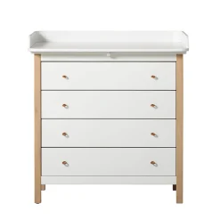 Oliver Furniture Wood puslekommode m. 4 skuffer, eg