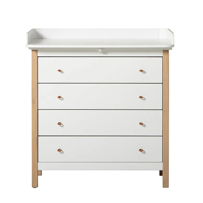 Oliver Furniture Wood puslekommode m. 4 skuffer, eg