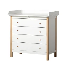 Oliver Furniture Wood puslekommode m. 4 skuffer, eg