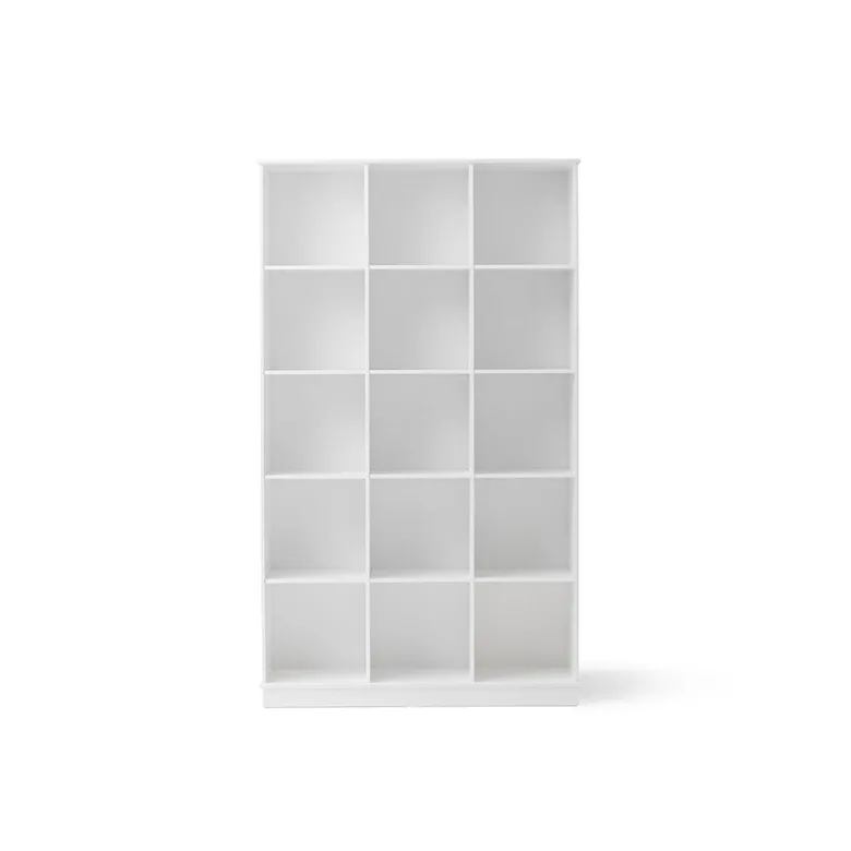 Oliver Furniture Wood reol, 3x5 rum lodret m sokkel