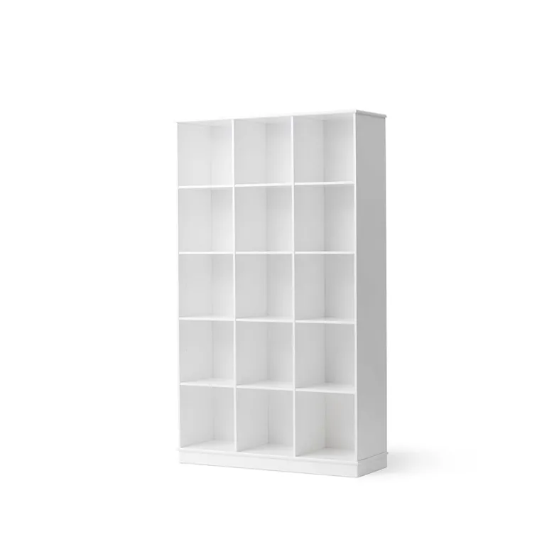 Oliver Furniture Wood reol, 3x5 rum lodret m sokkel