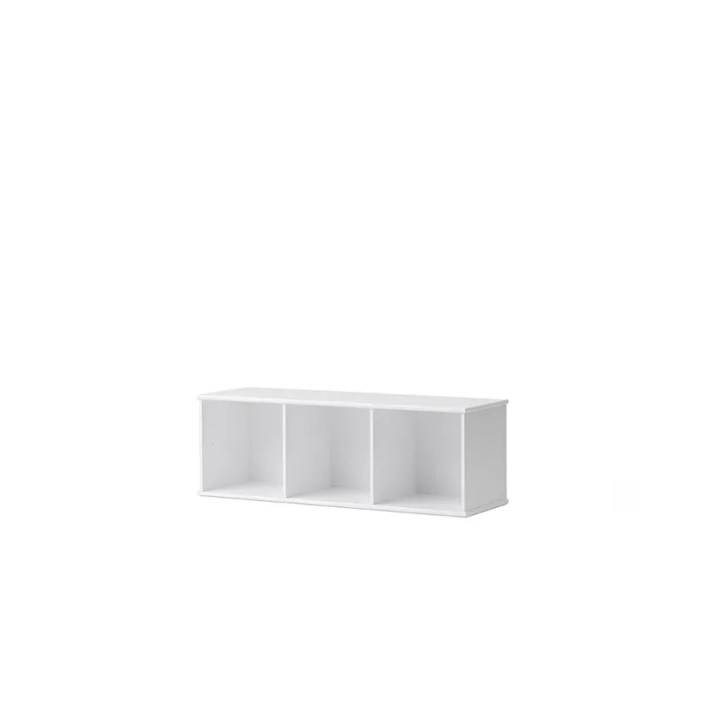 Oliver Furniture Wood reol, 3x1 rum - med eller uden vandret sokkel