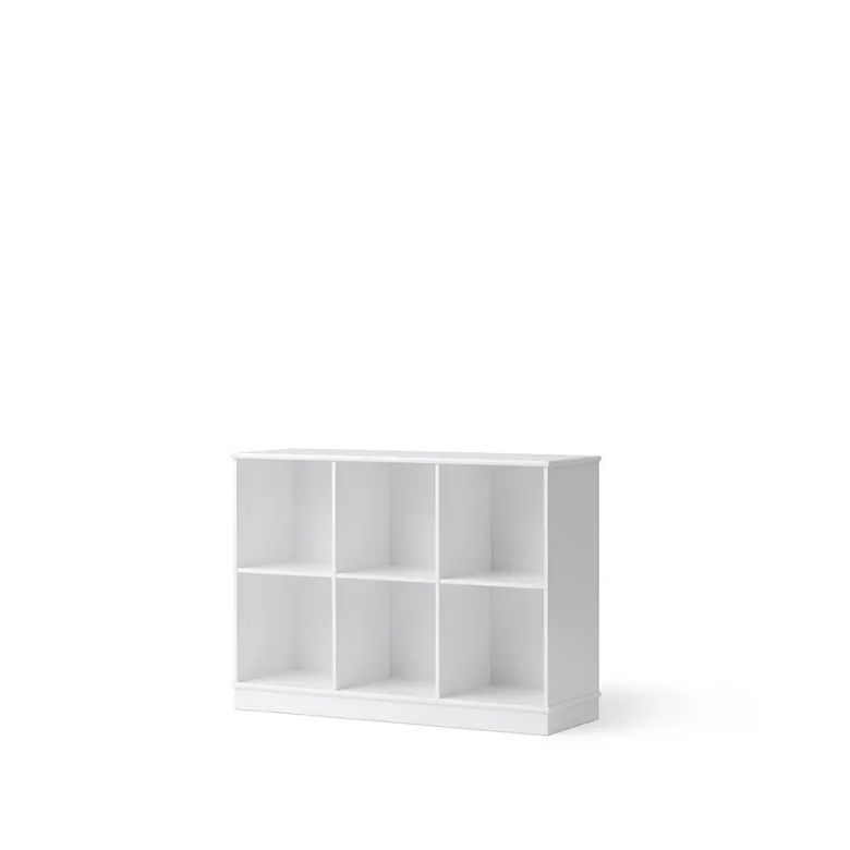 Oliver Furniture Wood reol, 3x2 rum - med eller uden vandret sokkel