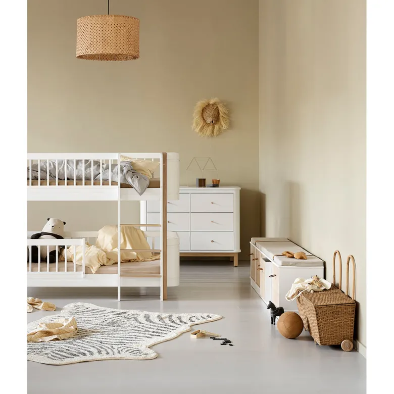 Oliver Furniture Wood reol, 5x1 rum - med eller uden sokkel