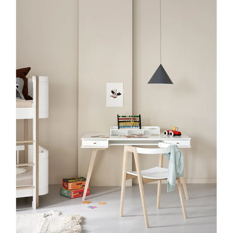 Oliver Furniture Wood skrivebord, 66 cm og armstol