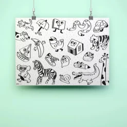 Omy Giant Coloring Poster, My First Art Poster, 100 x 70 cm - From 18 Months