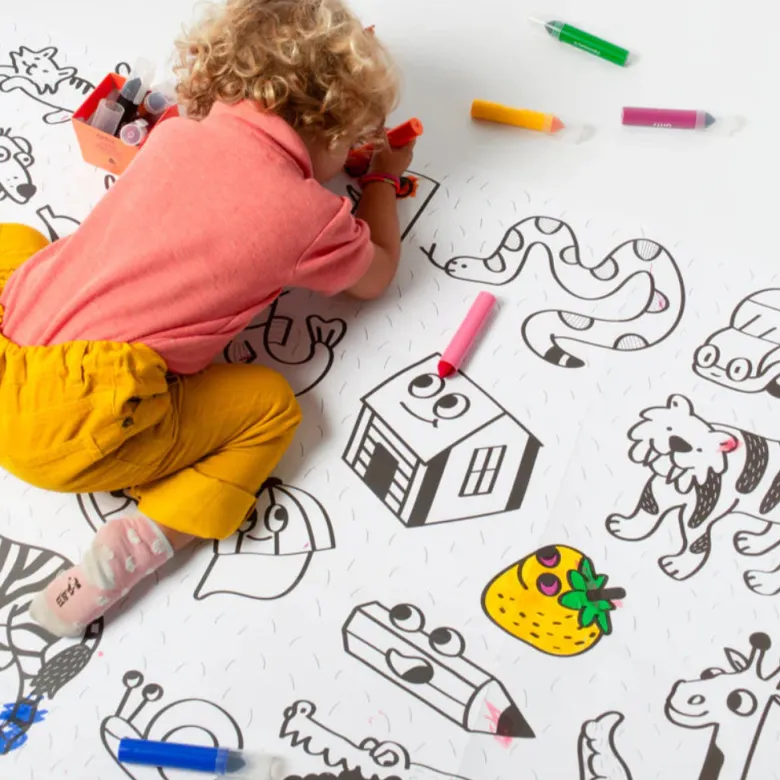 Omy Giant Coloring Poster, My First Art Poster, 100 x 70 cm - From 18 Months
