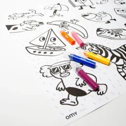 Omy Giant Coloring Poster, My First Art Poster, 100 x 70 cm - From 18 Months