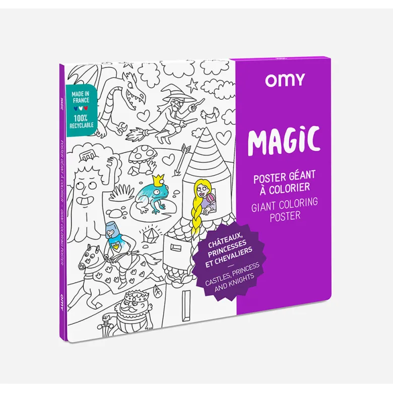 Omy Large Coloring Poster, 70 x 100 cm - Magic