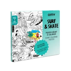 Omy Large Coloring Poster, 70 x 100 cm - Surf & Skate