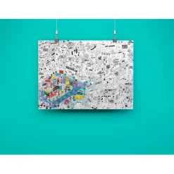 Omy Large Coloring Poster, 70 x 100 cm - Surf & Skate