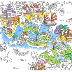 Omy Large Coloring Poster, 70 x 100 cm - Atlas