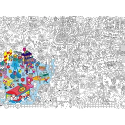 Omy Large Coloring Poster, 70 x 100 cm - Fun Park