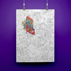 Omy Large Coloring Poster, Magic college