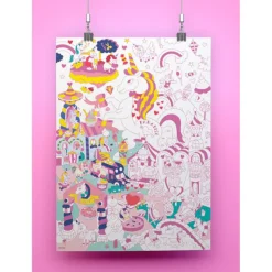 Omy Large Coloring Poster, Lily