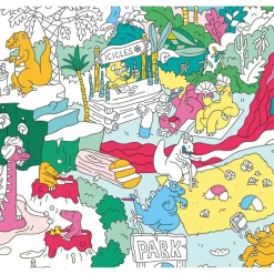 Omy Large Poster for Coloring, 70 x 100 cm - Dinos