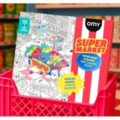 Omy Large Poster for Coloring, Supermarket