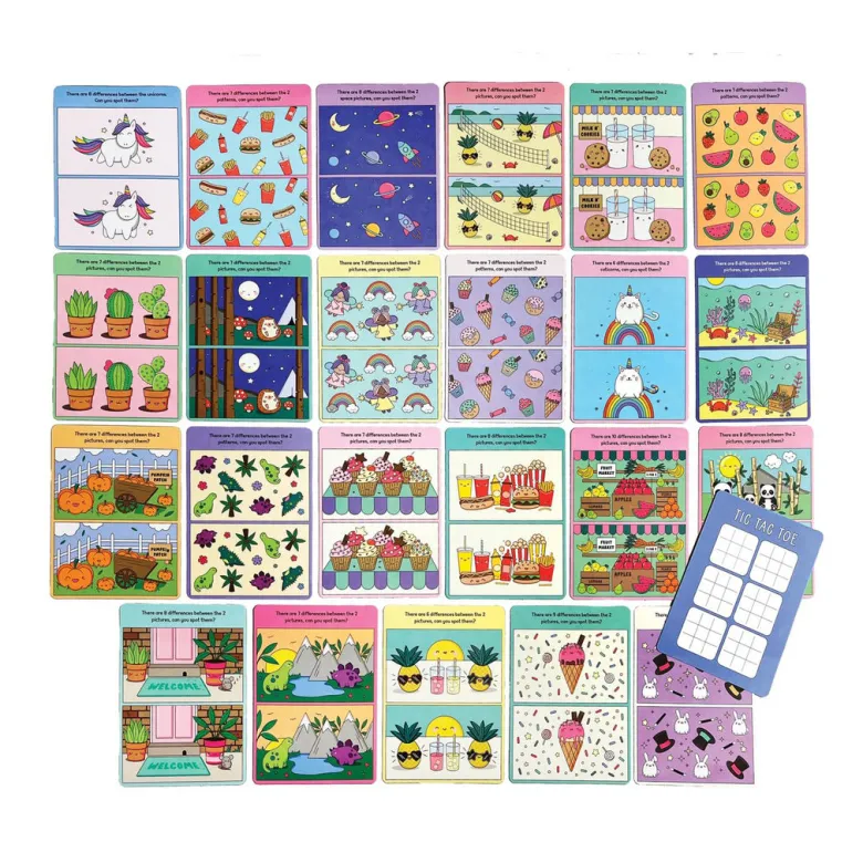 Ooly Activity Book with 24 Challenge Cards, Spot the Difference