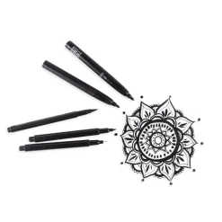 Ooly Black Pens Set of 5, The Ink Works Collection
