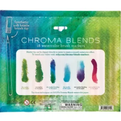 Ooly Brush Markers 18 pcs, Chroma Blends - Watercolor