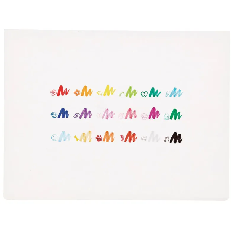 Ooly Brush Markers with Stamps, 18 pcs, Stampables