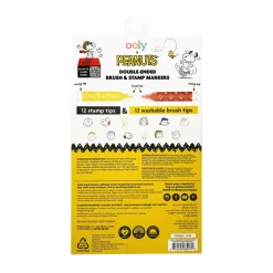Ooly Brush Markers with Stamps, Set of 6 - Radiserne